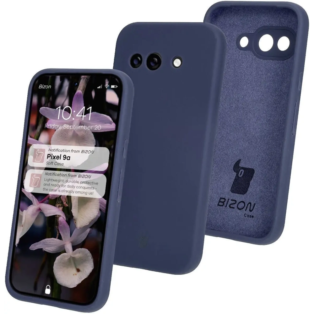 Silikonowe etui Bizon Soft Case do Google Pixel 9a ciemnoniebieskie