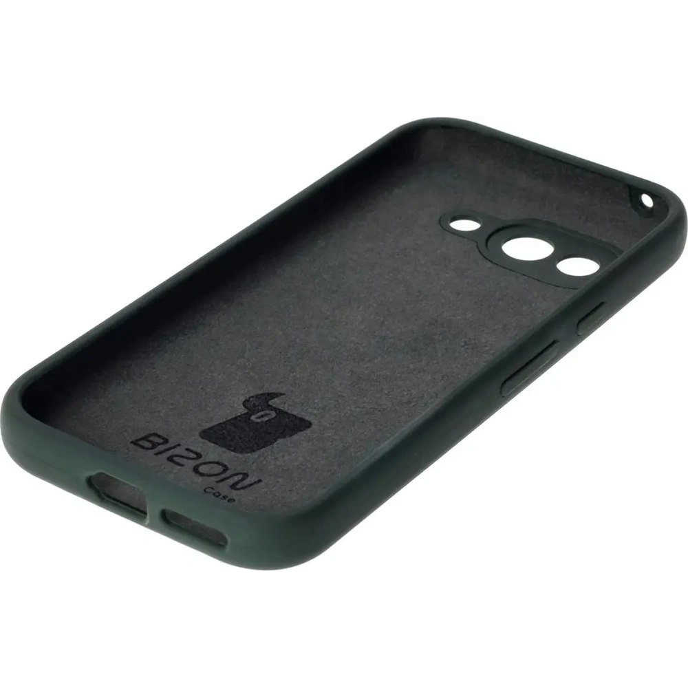 Silikonowe etui Bizon Soft Case do Google Pixel 9a ciemnozielone