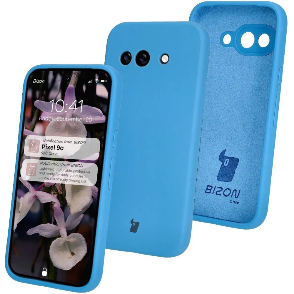 Silikonowe etui Bizon Soft Case do Google Pixel 9a niebieskie