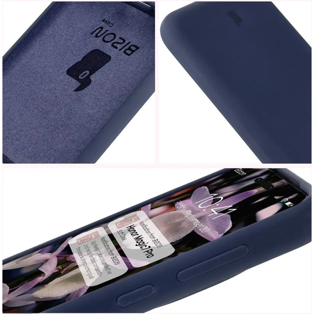 Silikonowe etui Bizon Soft Case do Honor Magic7 Pro ciemnoniebieskie