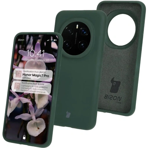 Kup Silikonowe etui Bizon Soft Case do Honor Magic7 Pro ciemnozielone - BIZ8428 - {ean13} - Sklep Home Screen