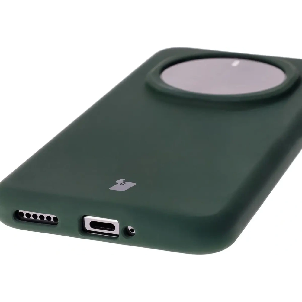 Silikonowe etui Bizon Soft Case do Honor Magic7 Pro ciemnozielone