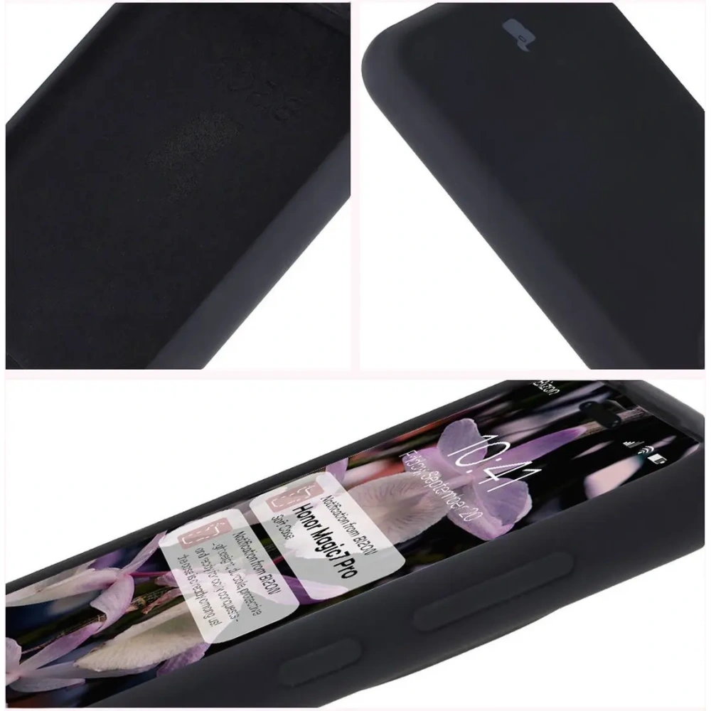 Silikonowe etui Bizon Soft Case do Honor Magic7 Pro czarne
