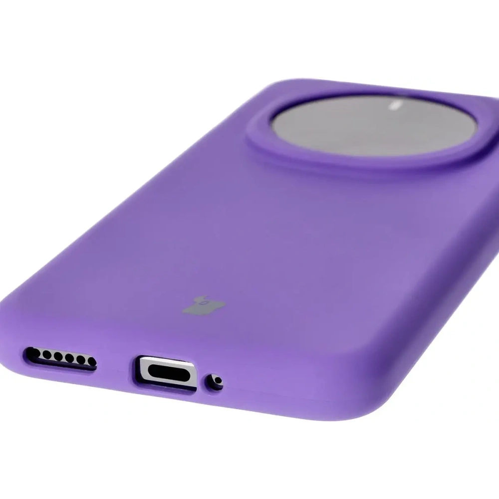 Silikonowe etui Bizon Soft Case do Honor Magic7 Pro fioletowe