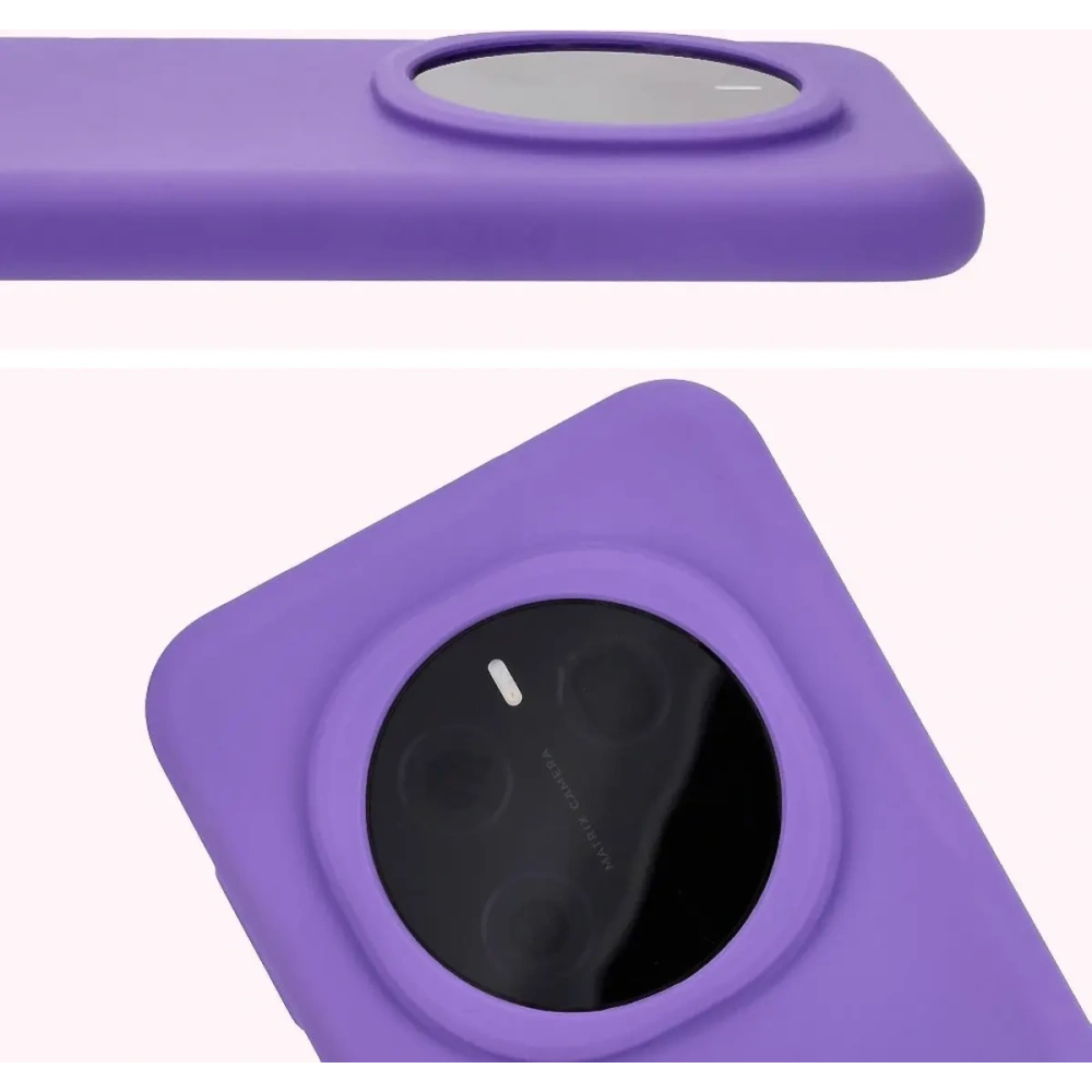 Silikonowe etui Bizon Soft Case do Honor Magic7 Pro fioletowe