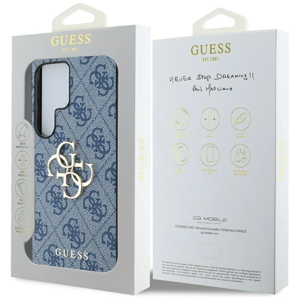 Etui Guess Big 4G Logo Classic Logo do Samsung Galaxy S25 Ultra niebieski