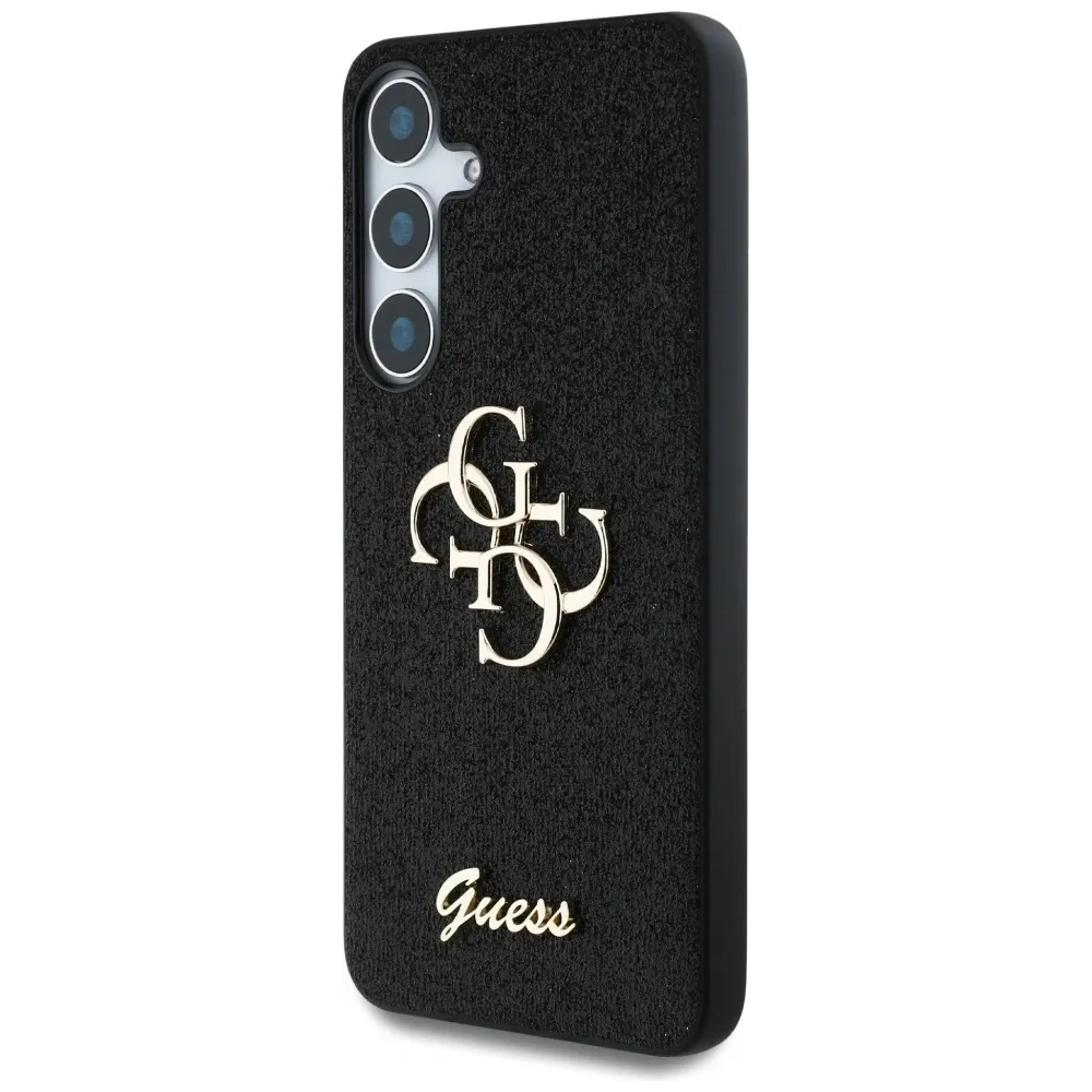 Etui Guess Fixed Glitter Big 4G Metal Logo do Samsung Galaxy S25 czarny