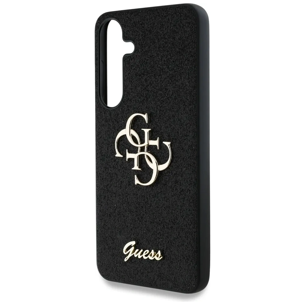 Etui Guess Fixed Glitter Big 4G Metal Logo do Samsung Galaxy S25 czarny
