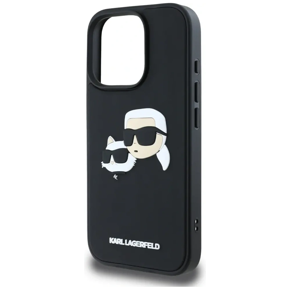 Etui Karl Lagerfeld HC 3D Rubber Double Heads do Apple iPhone 16 Pro Max czarny