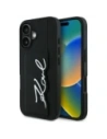 Karl Lagerfeld HC Grained PU Cardslot Metal Signature Apple iPhone 16 black