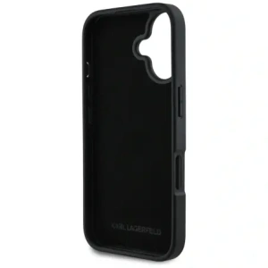 Buy Karl Lagerfeld HC Grained PU Cardslot Metal Signature Apple iPhone 16 black - KLD21895 - {ean13} - Home Screen Store Europe