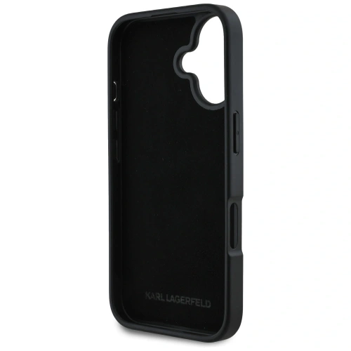 Kup Etui Karl Lagerfeld HC Grained PU Cardslot Metal Signature do Apple iPhone 16 czarny - KLD21895 - {ean13} - Sklep Home Screen