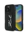 Kup Karl Lagerfeld HC Geprägtes PU Kartenfach Metall-Signatur Apple iPhone 16 Pro schwarz - KLD21896 - {ean13} - Sklep Home Screen