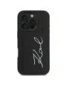 Kup Karl Lagerfeld HC Geprägtes PU Kartenfach Metall-Signatur Apple iPhone 16 Pro schwarz - KLD21896 - {ean13} - Sklep Home Screen