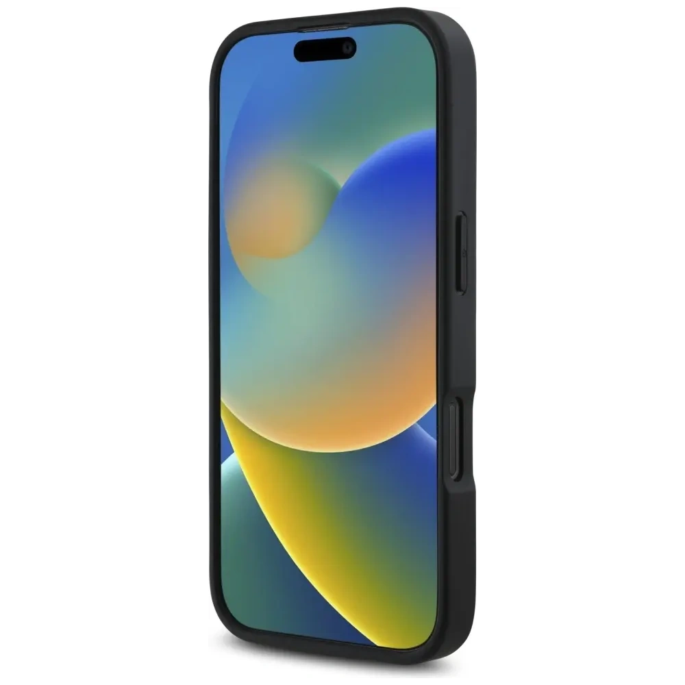 Etui Karl Lagerfeld HC Grained PU Cardslot Metal Signature do Apple iPhone 16 Pro czarny