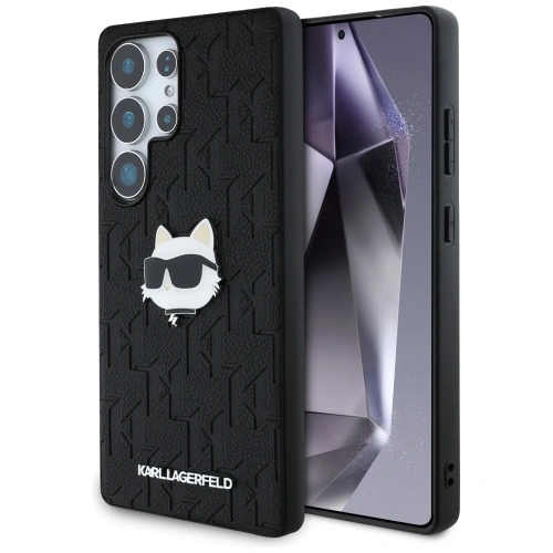 Kup Karl Lagerfeld Leder Monogram Pin Logo Choupette Kopf Samsung Galaxy S25 Ultra schwarz - KLD21898 - {ean13} - Sklep Home Screen