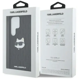 Buy Karl Lagerfeld Leather Monogram Pin Logo Choupette Head Samsung Galaxy S25 Ultra black - KLD21898 - {ean13} - Home Screen Store Europe