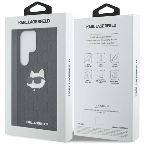 Kup Karl Lagerfeld Pin de piele cu monogramă Logo Choupette Head Samsung Galaxy S25 Ultra negru - KLD21898 - {ean13} - Sklep Home Screen