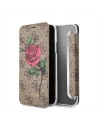 Guess Apple Tasche GUFLBKPX4GROB iPhone X/XS braun/braun Buch 4G Flower Desire