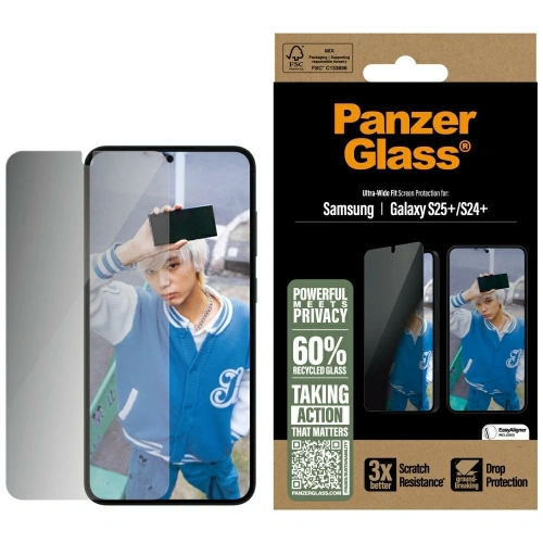 Kup Szkło prywatyzujące PanzerGlass Ultra-Wide Fit do Samsung Galaxy S25+ Plus - PZG823 - {ean13} - Sklep Home Screen