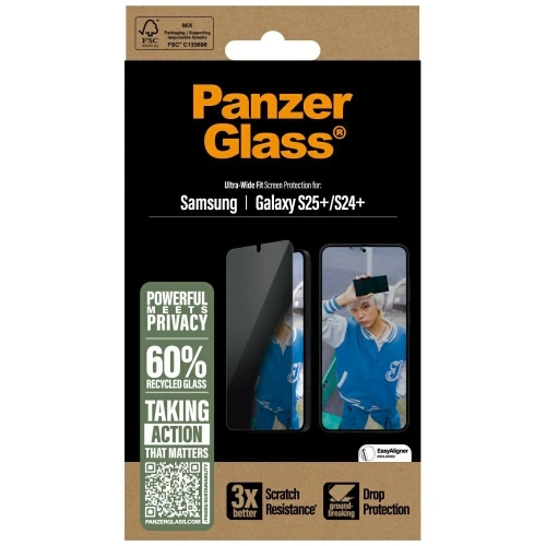 Kup Sklo privatizující PanzerGlass Ultra-Wide Fit pro Samsung Galaxy S25+ Plus - PZG823 - {ean13} - Sklep Home Screen