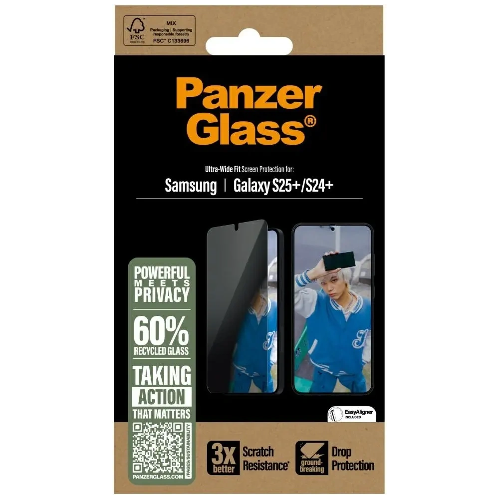 Szkło prywatyzujące PanzerGlass Ultra-Wide Fit do Samsung Galaxy S25+ Plus