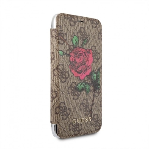 Kup Etui Guess GUFLBKPX4GROB Apple iPhone X/XS hnědé knižní 4G Flower Desire - GUE461BR - {ean13} - Sklep Home Screen
