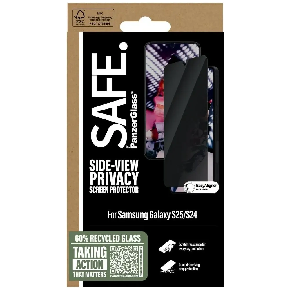 Szkło prywatyzujące SAFE by PanzerGlass Ultra-Wide Fit do Samsung Galaxy S25