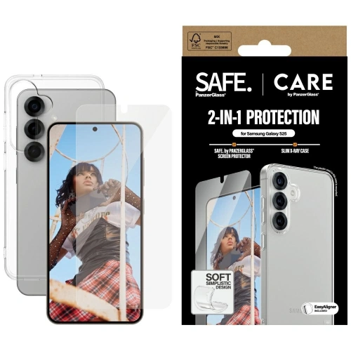 Kup CARE de PanzerGlass Husa 2-in-1 + kit de sticlă pentru ecran Samsung Galaxy S25 - PZG830 - {ean13} - Sklep Home Screen
