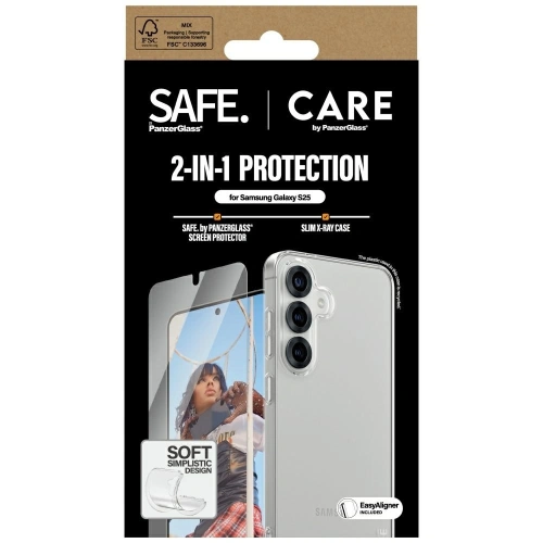 Kup CARE de PanzerGlass Husa 2-in-1 + kit de sticlă pentru ecran Samsung Galaxy S25 - PZG830 - {ean13} - Sklep Home Screen