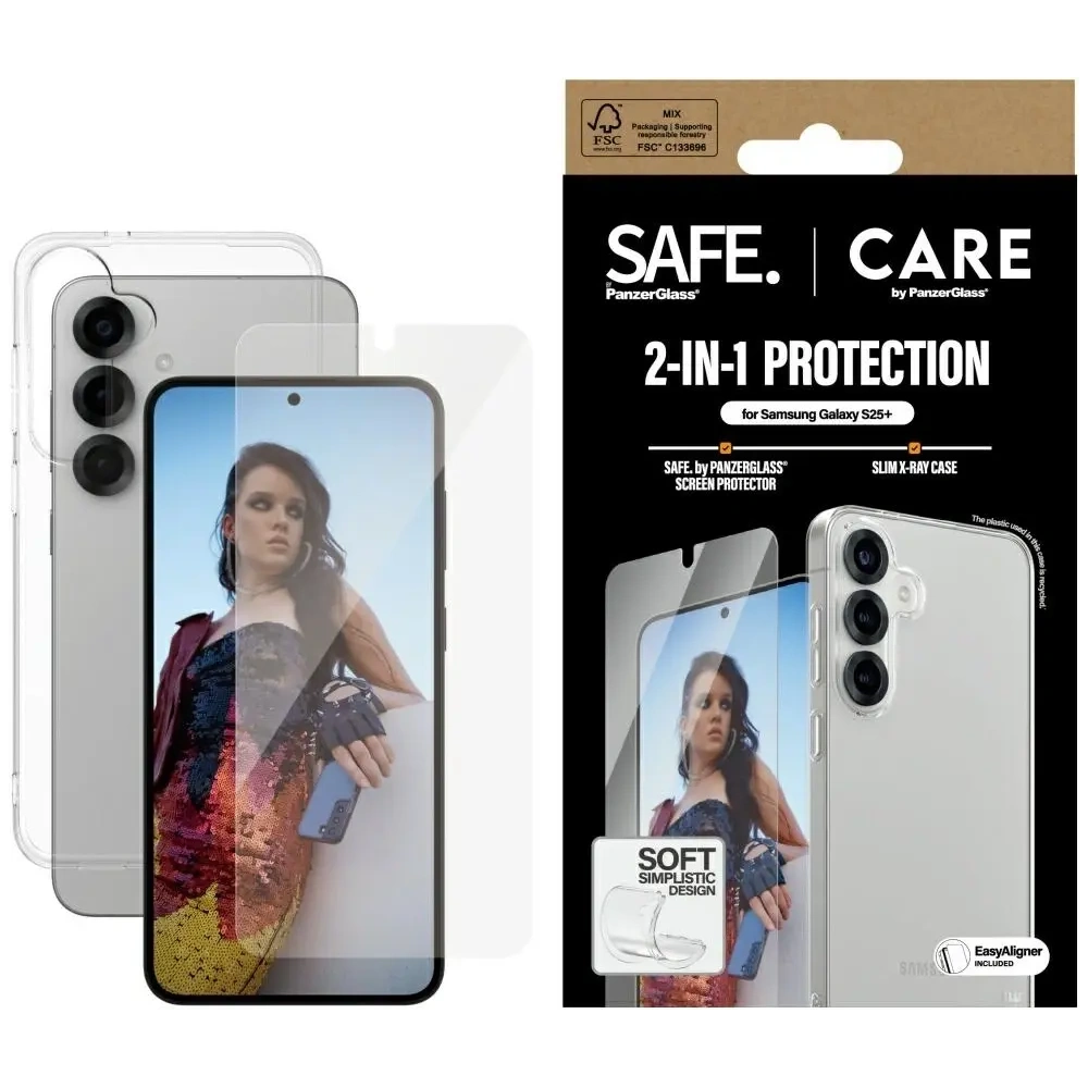 Zestaw ochronny 2w1 etui + szkło na ekran CARE by PanzerGlass Fashion 2w1 Samsung Galaxy S25+ Plus