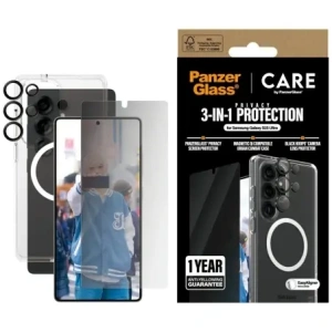 Kup Zestaw ochronny 3w1 etui + szkło prywatyzujące na ekran + szkło na aparat CARE by PanzerGlass Flagship Samsung Galaxy S25 Ultra - PZG834 - {ean13} - Sklep Home Screen