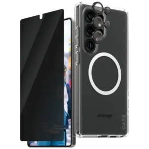 Buy CARE by PanzerGlass Flagship 3-in-1 case + screen privacy glass + camera glass kit Samsung Galaxy S25 Ultra - PZG834 - {ean13} - Home Screen Store Europe