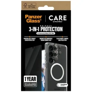Kup Zestaw ochronny 3w1 etui + szkło prywatyzujące na ekran + szkło na aparat CARE by PanzerGlass Flagship Samsung Galaxy S25 Ultra - PZG834 - {ean13} - Sklep Home Screen