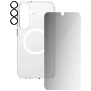 Kup Zestaw ochronny 3w1 etui + szkło prywatyzujące na ekran + szkło na aparat CARE by PanzerGlass Flagship Samsung Galaxy S25+ Plus - PZG835 - {ean13} - Sklep Home Screen
