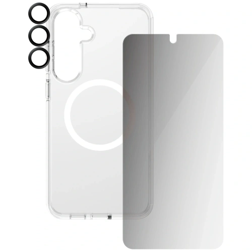 Kup CARE de PanzerGlass Carcasă 3 în 1 + sticlă de protecție pentru ecran + kit de sticlă pentru cameră Samsung Galaxy S25+ Plus - PZG835 - {ean13} - Sklep Home Screen