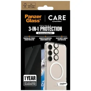 Kup Zestaw ochronny 3w1 etui + szkło prywatyzujące na ekran + szkło na aparat CARE by PanzerGlass Flagship Samsung Galaxy S25+ Plus - PZG835 - {ean13} - Sklep Home Screen