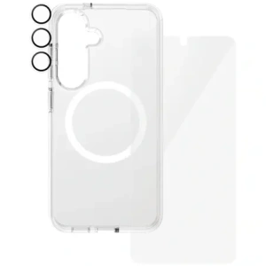 Kup Zestaw ochronny 3w1 etui + szkło na ekran + szkło na aparat CARE by PanzerGlass Flagship Samsung Galaxy S25 - PZG836 - {ean13} - Sklep Home Screen