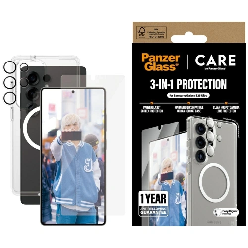 Kup CARE de PanzerGlass Carcasă Flagship 3-in-1 + sticlă de ecran + kit de sticlă pentru cameră Samsung Galaxy S25 Ultra - PZG837 - {ean13} - Sklep Home Screen
