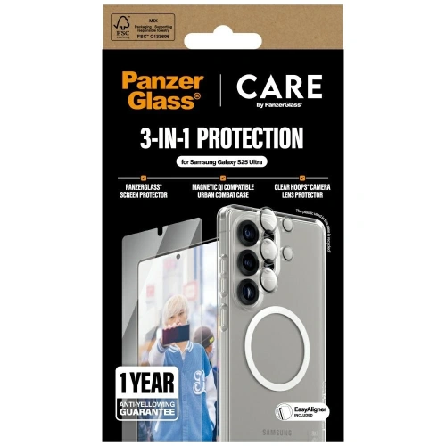 Kup CARE de PanzerGlass Carcasă Flagship 3-in-1 + sticlă de ecran + kit de sticlă pentru cameră Samsung Galaxy S25 Ultra - PZG837 - {ean13} - Sklep Home Screen