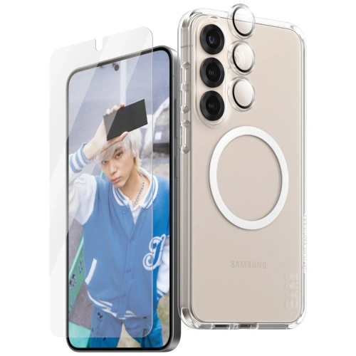 Kup CARE de PanzerGlass Carcasă flagship 3-in-1 + sticlă de ecran + kit de sticlă pentru cameră Samsung Galaxy S25+ Plus - PZG838 - {ean13} - Sklep Home Screen