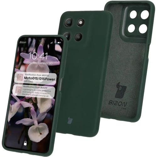 Kup Bizon Soft Case Motorola Moto G15 / G15 Power dunkelgrün - BIZ8434 - {ean13} - Sklep Home Screen