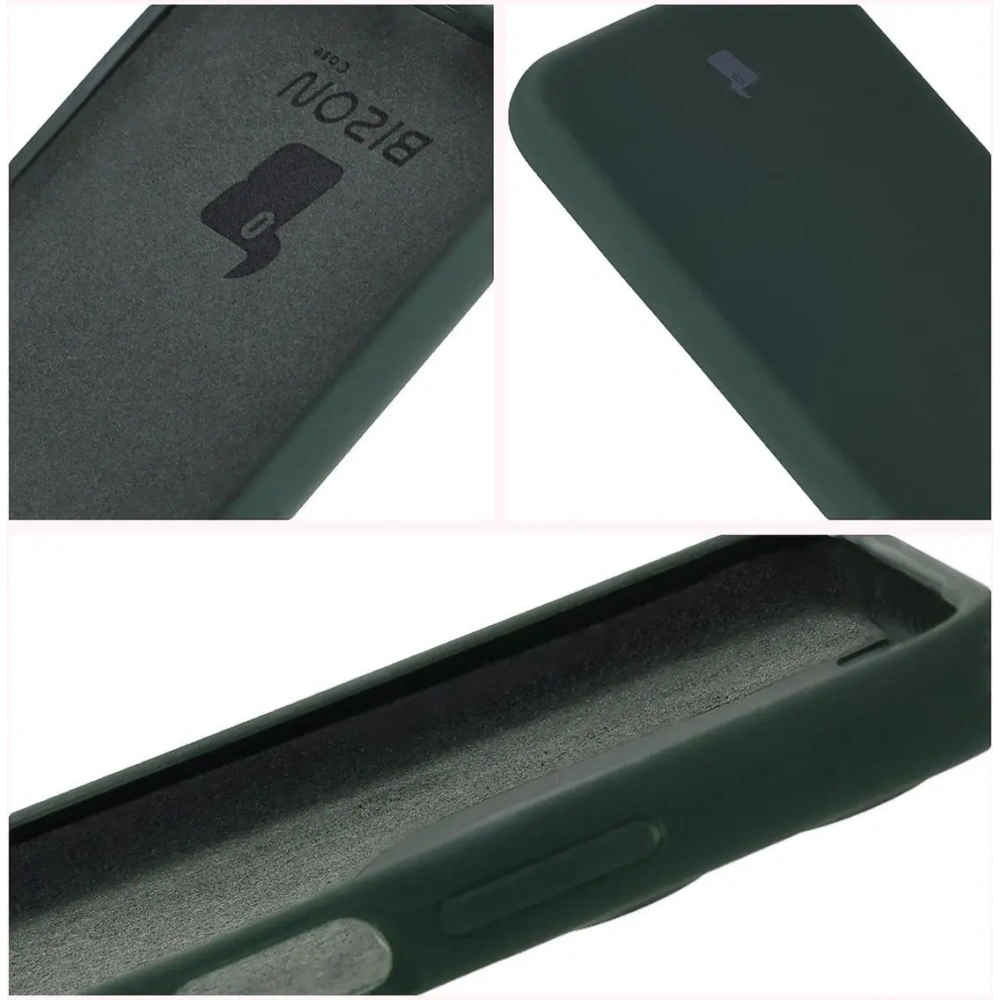 Silikonowe etui Bizon Soft Case do Motorola Moto G15 / G15 Power ciemnozielone