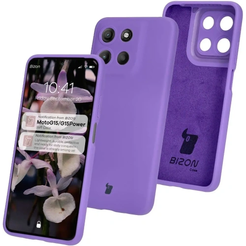 Kup Caz moale Bizon pentru Motorola Moto G15 / G15 Power violet - BIZ8436 - {ean13} - Sklep Home Screen