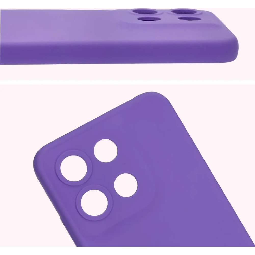 Silikonowe etui Bizon Soft Case do Motorola Moto G15 / G15 Power fioletowe