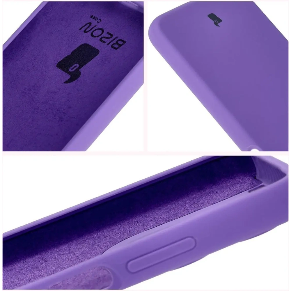 Silikonowe etui Bizon Soft Case do Motorola Moto G15 / G15 Power fioletowe