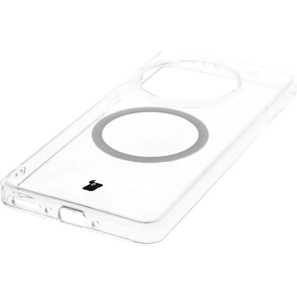 Etui z pierścieniem magnetycznym Bizon Case CrystalO do OnePlus 13R przezroczyste