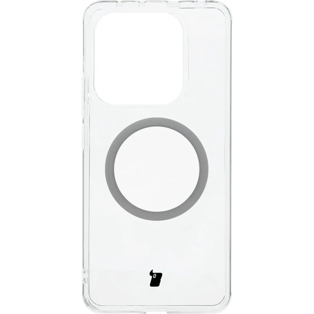 Etui z pierścieniem magnetycznym Bizon Case CrystalO do Xiaomi Redmi Note 14 5G przezroczyste