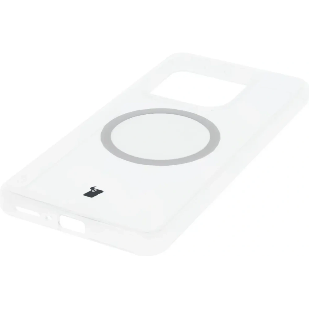 Etui z pierścieniem magnetycznym Bizon Case CrystalO do Xiaomi Redmi Note 14 5G przezroczyste