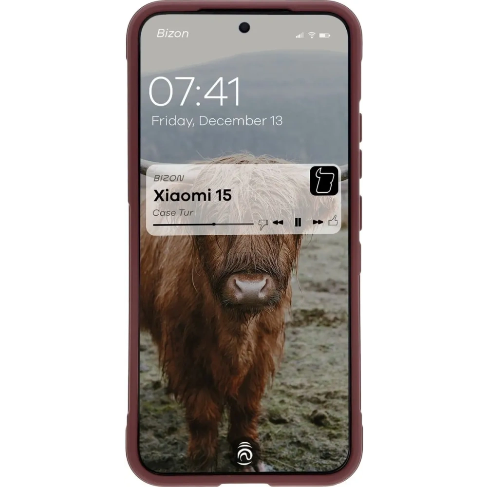 Pancerne etui Bizon Case Tur do Xiaomi 15 ciemnofioletowe